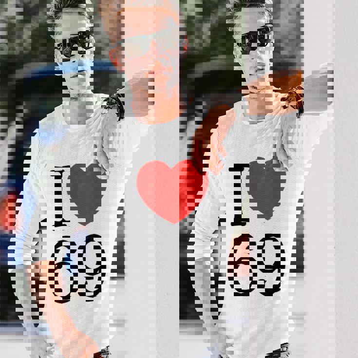 I Love 69 ファニーtシャツ 長袖Tシャツ 彼への贈り物
