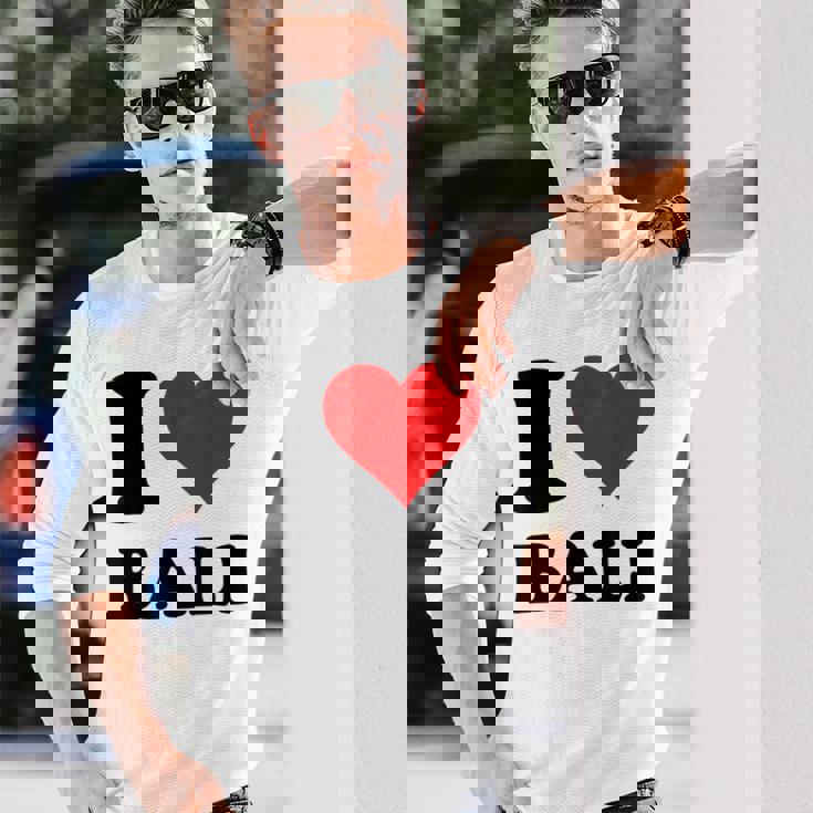 I Love Bali 長袖Tシャツ 彼への贈り物