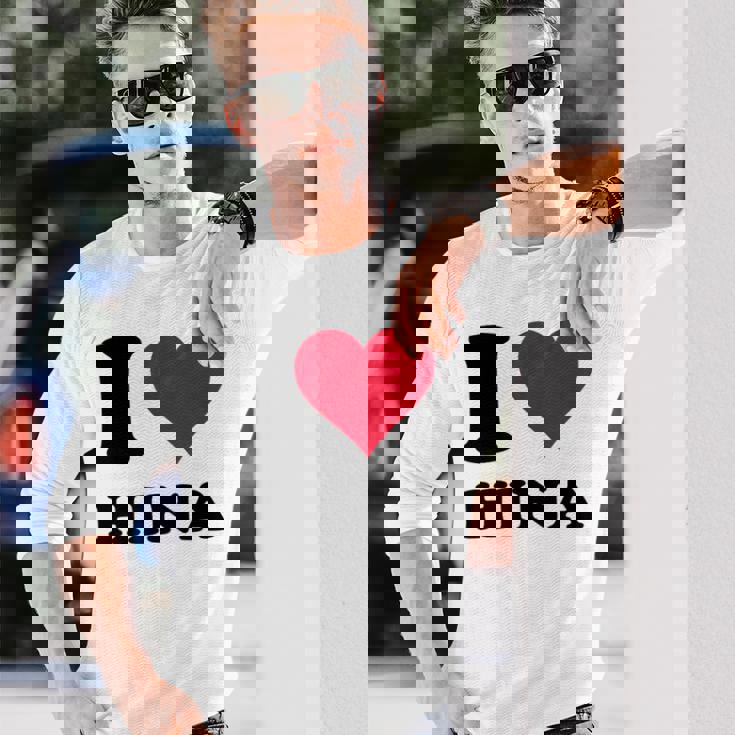 I Love Hina 長袖Tシャツ 彼への贈り物