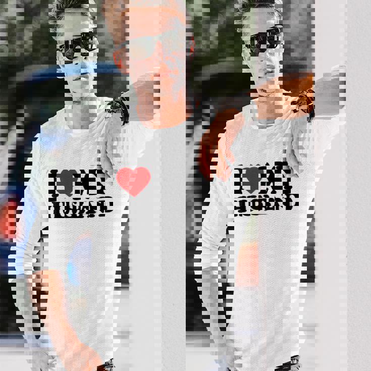 I Love My Husband I Heart My Husbandalentines Day 長袖Tシャツ 彼への贈り物