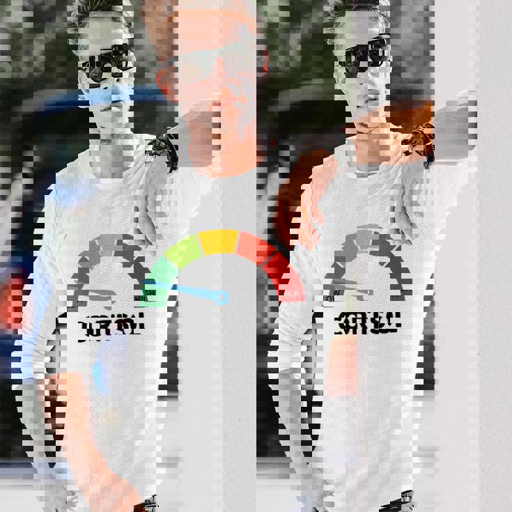 Low Cotisol Maxxing おもしろミーム ソーシャルメディア 自己改善 長袖Tシャツ 彼への贈り物