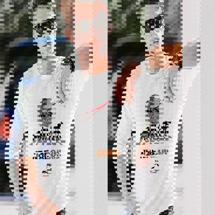 Nasaアルテミス計画 人類の進化 長袖Tシャツ 彼への贈り物