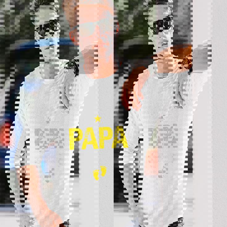 メンズ Promoted To Papa Est 2027Oon To Be Dad 長袖Tシャツ 彼への贈り物