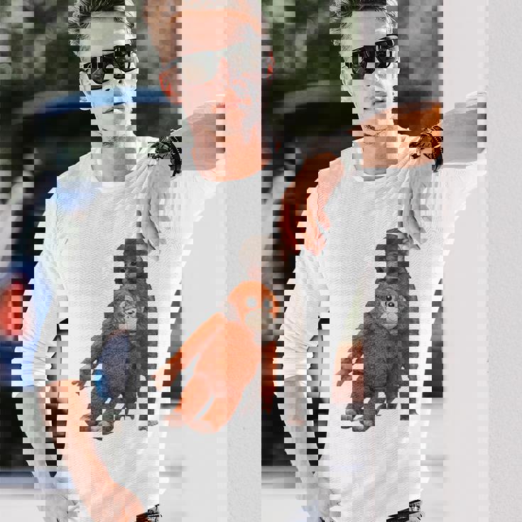 Punch The Monkey Meme X Ape Cute Punch Monkey Baby Meme 長袖Tシャツ 彼への贈り物