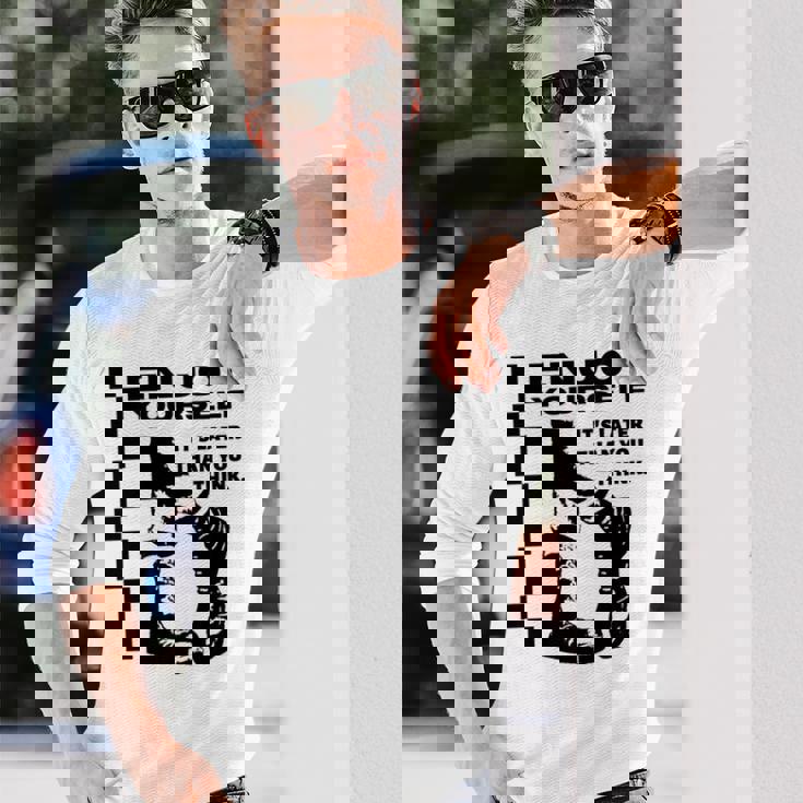 Skakaka Enjoy Yourself Its Later Than You Think 長袖tシャツ 長袖Tシャツ 彼への贈り物