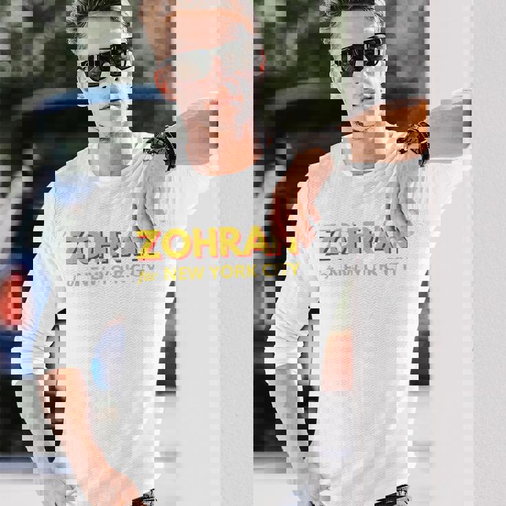 Zohran Mamdani ニューヨーク市長用 面白い クール トレンディ プログレッシブ 長袖Tシャツ 彼への贈り物