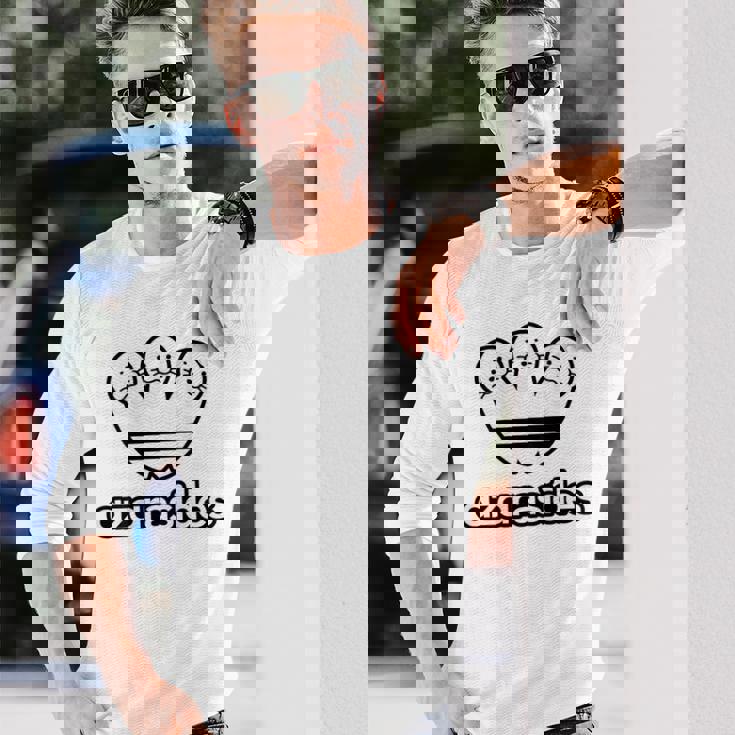 【バックプリント・背中側】アザラシデス Azarasides ゴマちゃん ブランド パロディ 面白 かわいい 長袖Tシャツ 彼への贈り物