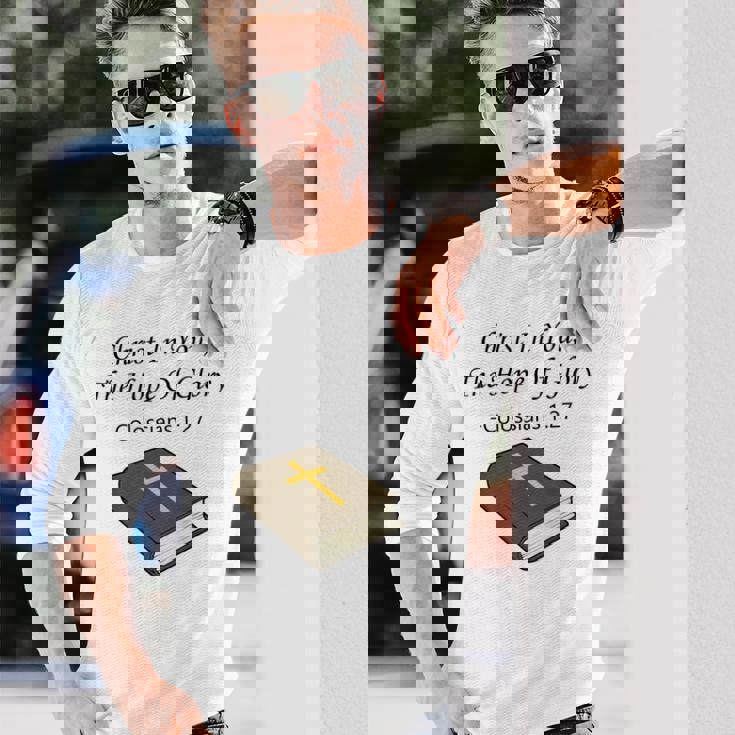 あなたの中のキリスト 聖書箇条 キリスト教 イエス・キリスト 長袖Tシャツ 彼への贈り物