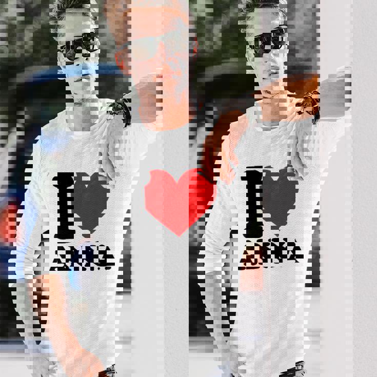 アイ・ラブ・アンナ 長袖Tシャツ 彼への贈り物