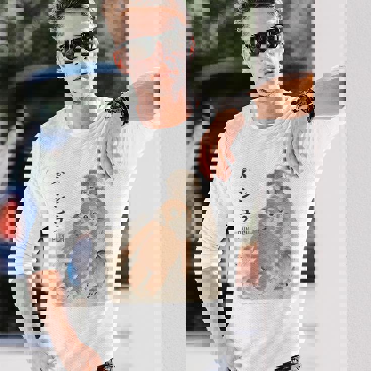 オランウータンのぬいぐるみ。 長袖Tシャツ 彼への贈り物