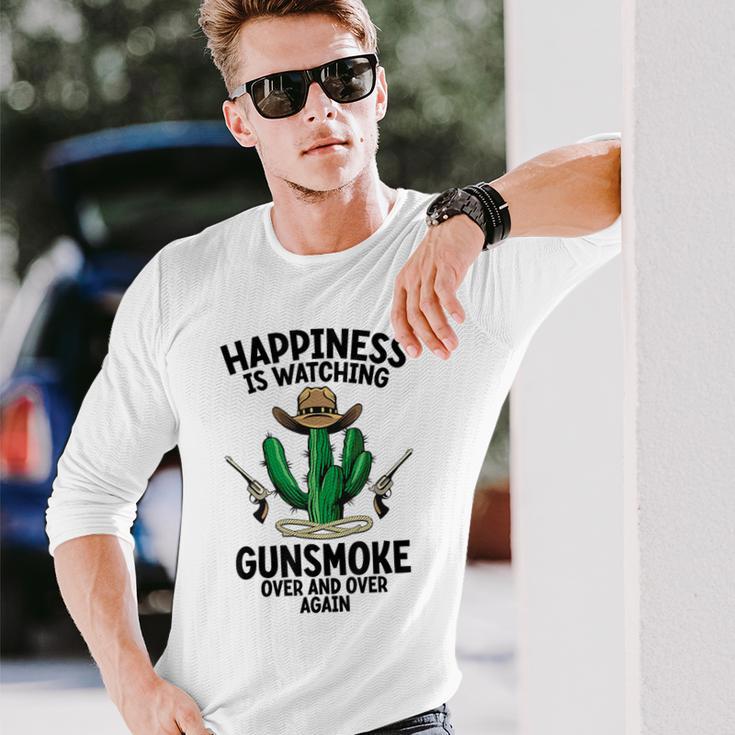 ガンスモークを何度も見るロングブランチサルーン 長袖Tシャツ 彼への贈り物