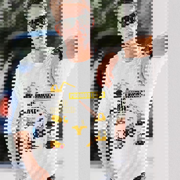 キッズ Big Brother ブルドーザーフォークリフトショベルに昇進。 長袖Tシャツ 彼への贈り物