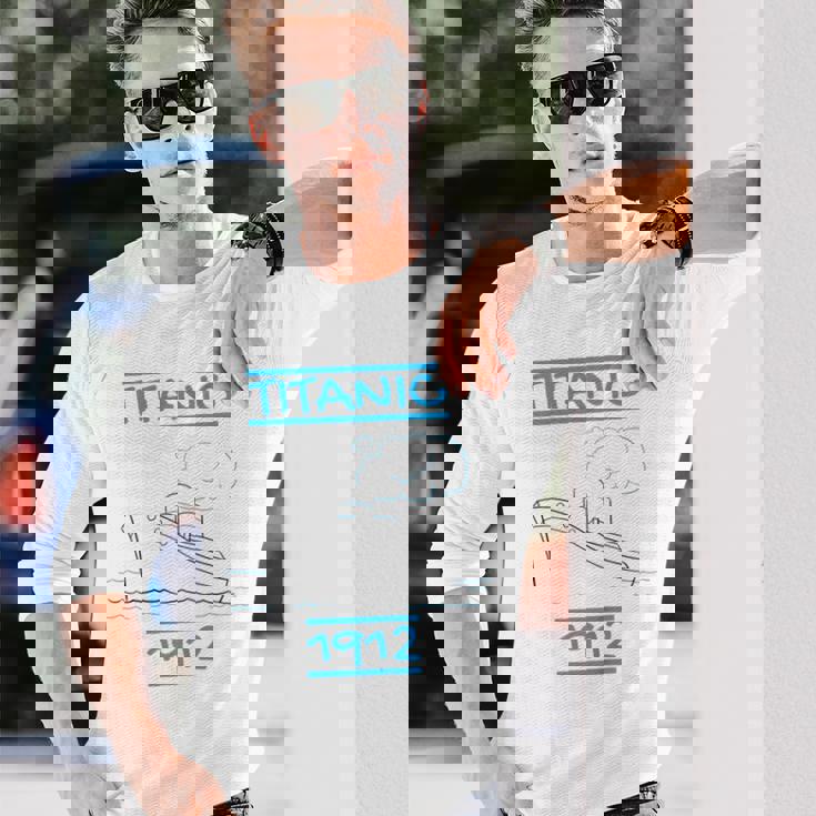 キッズ タイタニック キッズ 帆船 ヴィンテージ クルーズ ベッセル 1912 長袖Tシャツ 彼への贈り物