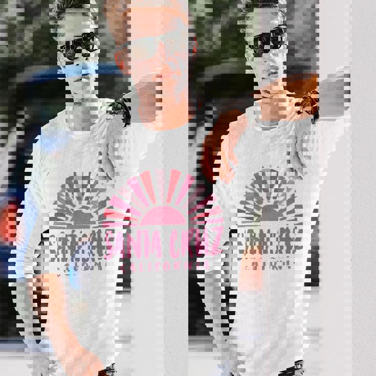 サンタクルーズ カリフォルニアサンライズ カリフォルニア州サンタクルーズ 長袖tシャツ 長袖Tシャツ 彼への贈り物