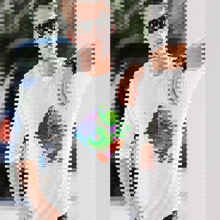 ザ・スーパーマリオギャラクシー・ムービーyoshi In Action 長袖Tシャツ 彼への贈り物