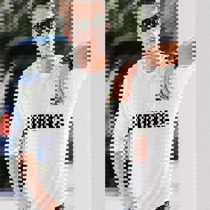 ジャマイカ カリブ海に浮かぶ小さな島国 長袖Tシャツ 彼への贈り物