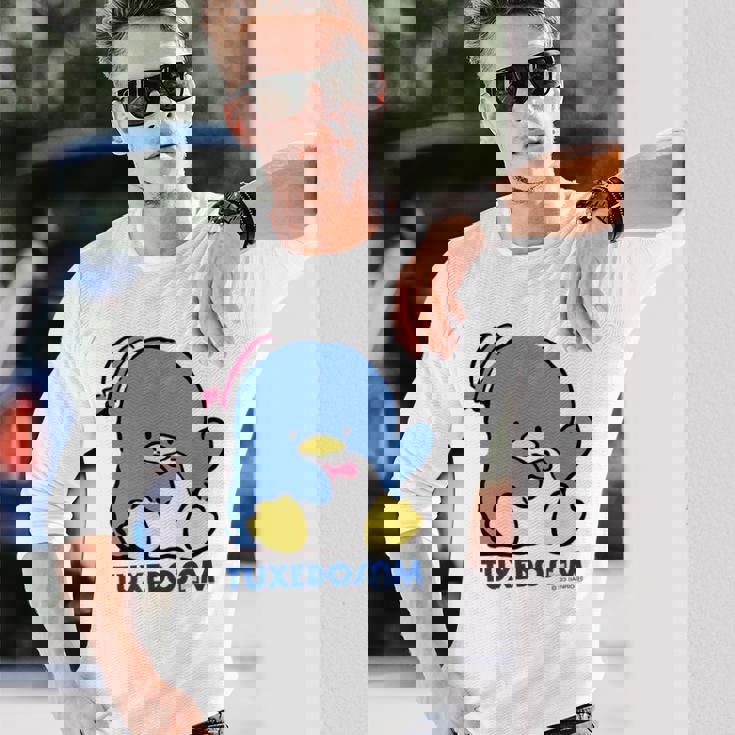 タキシードサム おすわり ライトカラー 長袖Tシャツ 彼への贈り物