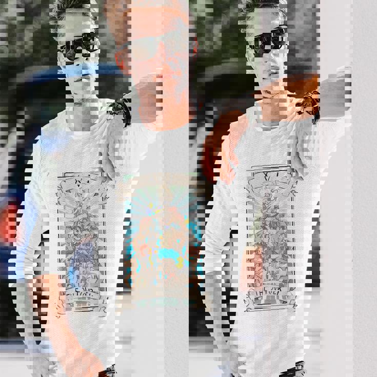 タロットカード オタク アヘ顔 Lewd 変態アニメ オカルト異教徒 ウィッカ 長袖Tシャツ 彼への贈り物