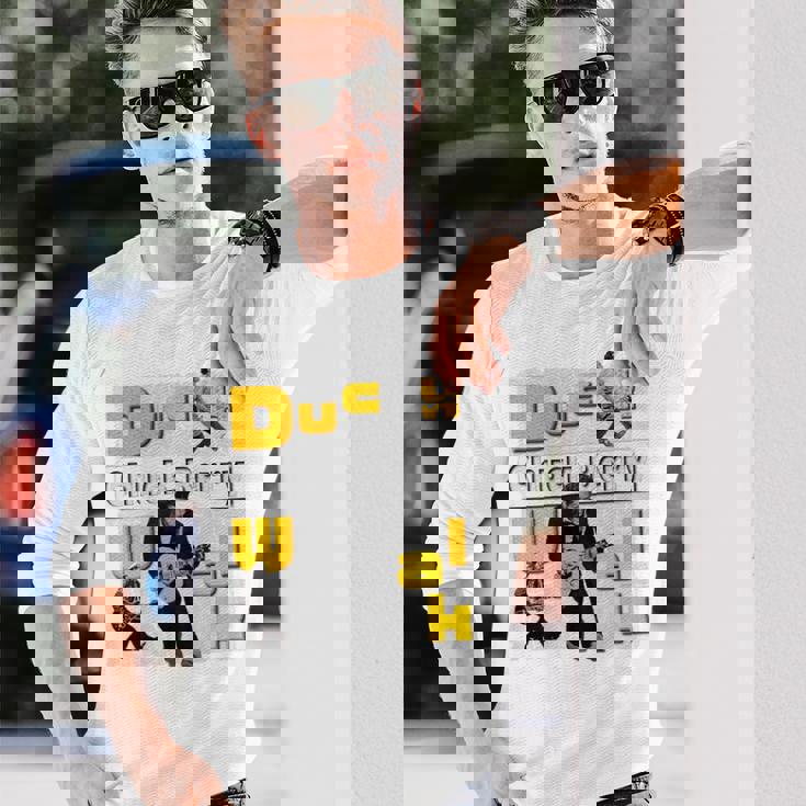 チャックベリー_003_Back Printed 長袖Tシャツ 彼への贈り物