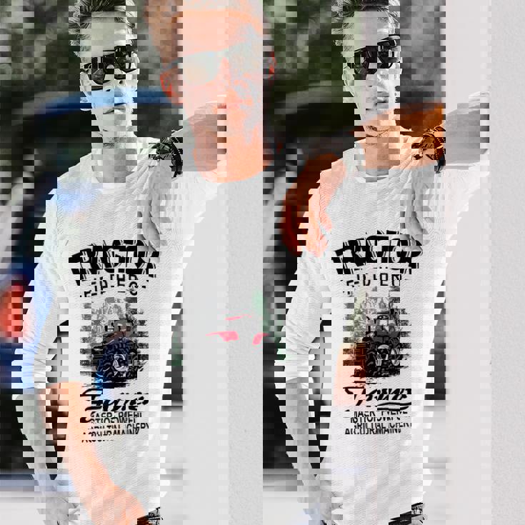 トラクター トラクター トラクター 農家 農業 長袖Tシャツ 彼への贈り物