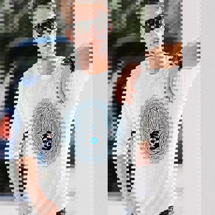 ハムサの手 長袖Tシャツ 彼への贈り物