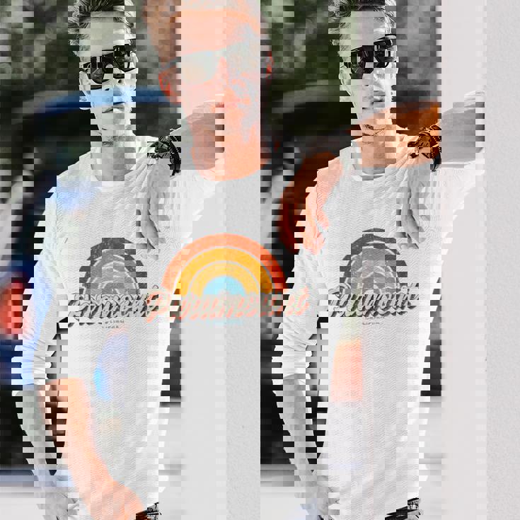 パラマウント カリフォルニア Ca ヴィンテージ レインボー レトロ 70年代 長袖Tシャツ 彼への贈り物