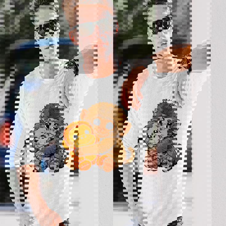 パンチ君 廃猿 日本 動物園 パンチ ぬいぐるみ 長袖Tシャツ 彼への贈り物