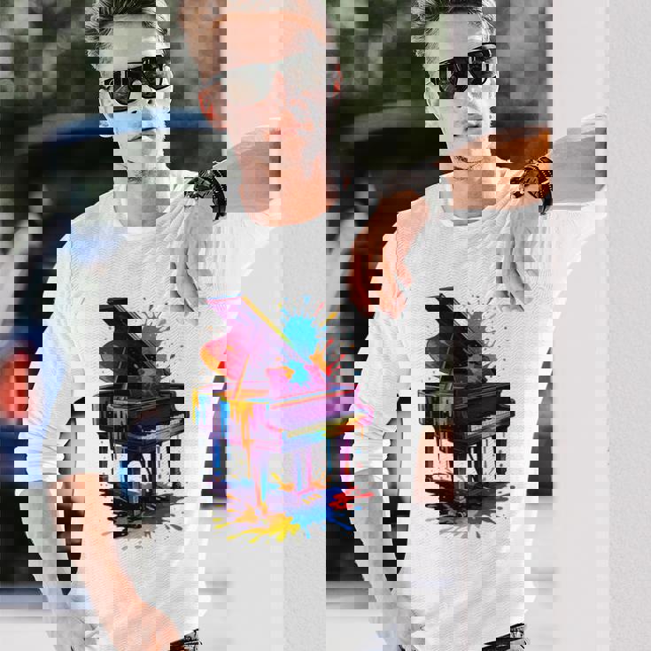 ピアノ ティー 楽器 ピアノ 長袖tシャツ 長袖Tシャツ 彼への贈り物