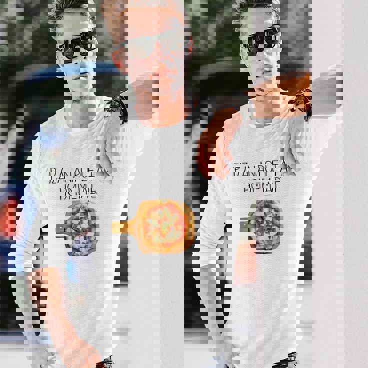 ピザ ナポレターナ イタリア ピザ ナポリタン マルゲリータ 長袖Tシャツ 彼への贈り物