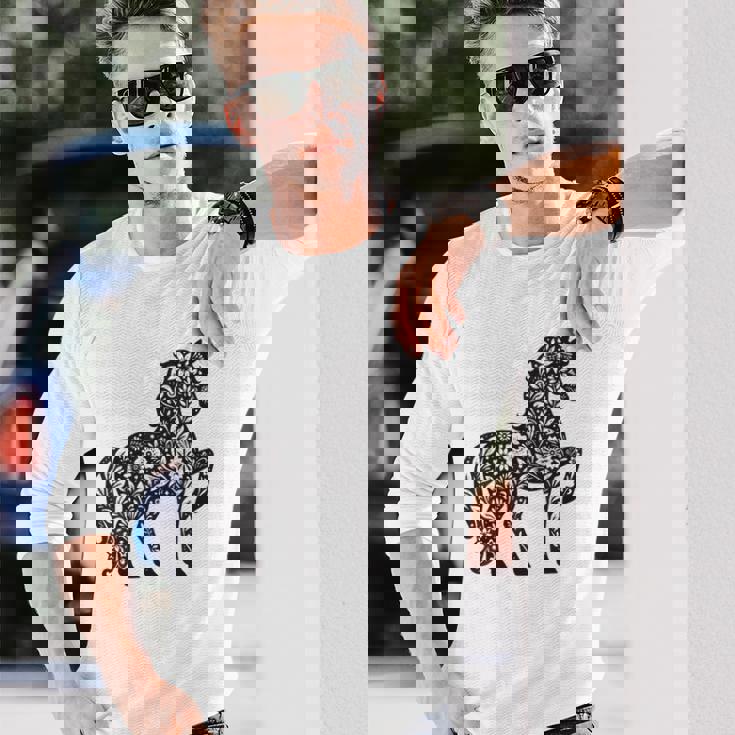 ファンタジーレインボーユニコーンホースファンunicornloverユニコーン 長袖Tシャツ 彼への贈り物