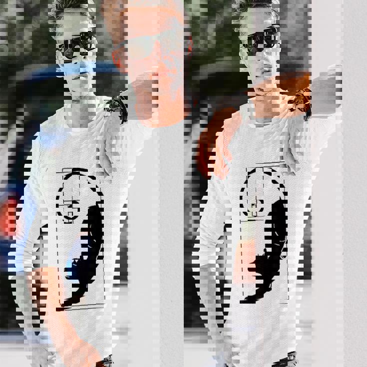 フィボナッチキャット 黄金比プリント 長袖Tシャツ 彼への贈り物