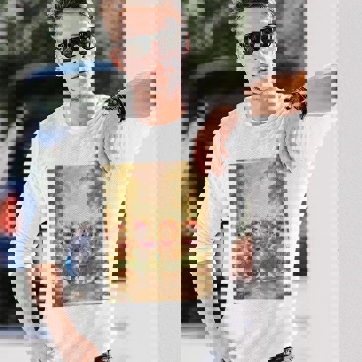 フラダンスキャット 長袖Tシャツ 彼への贈り物