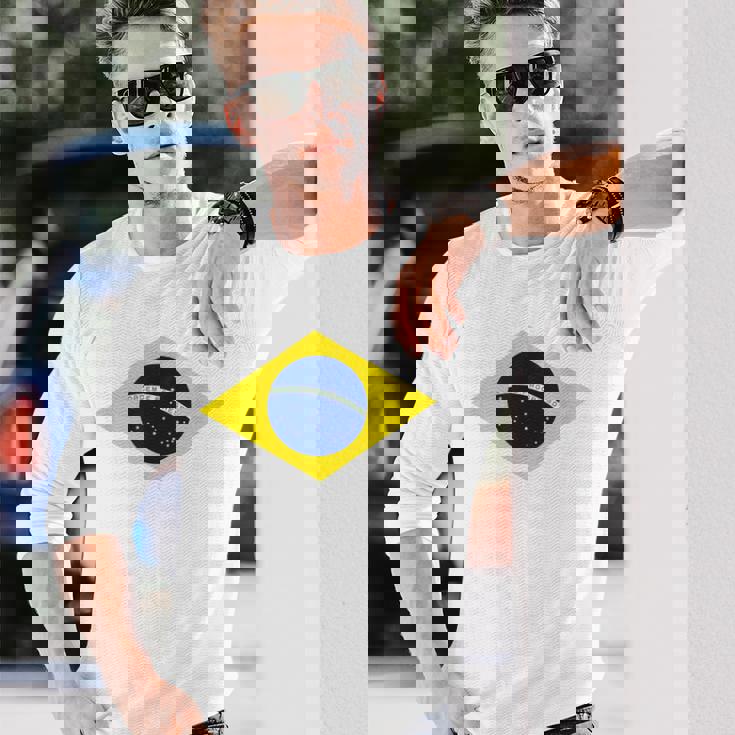 ブラジルの国旗ブラジル 長袖Tシャツ 彼への贈り物