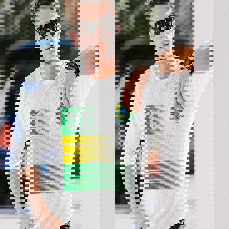 ブラジル国旗 10番 ブラジル サッカー メンズ レディース ボーイズ ガールズ キッズ 長袖Tシャツ 彼への贈り物