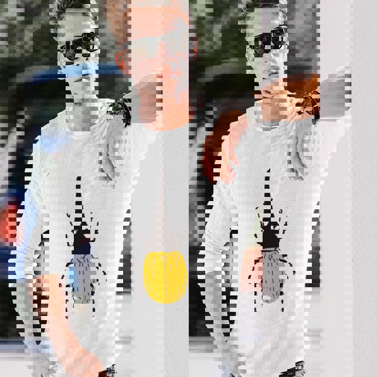 ヘラクレスオオカブト _昆虫_カブトムシ 長袖tシャツ 長袖Tシャツ 彼への贈り物