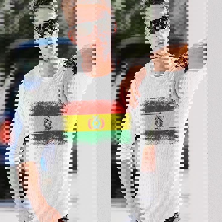 ボリビア国旗ボリビア 長袖Tシャツ 彼への贈り物