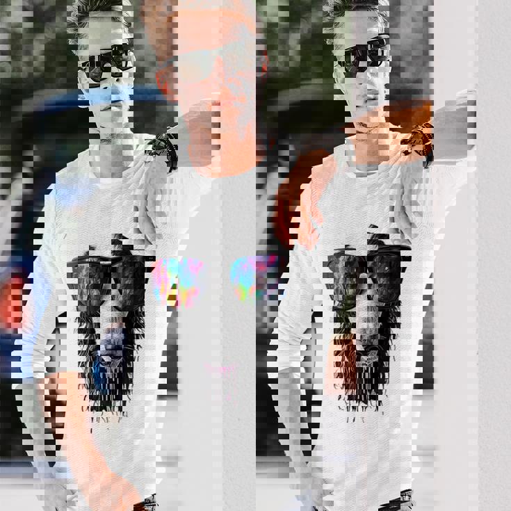 ボルゾイ 犬 モチーフ ペット イラスト サングラス ボルゾイ 長袖Tシャツ 彼への贈り物