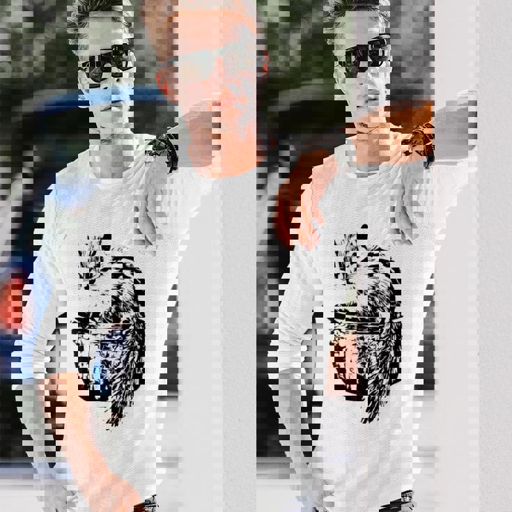 リスちゃん リス シマリス モチーフ げっ歯類 動物 カラフル デザイン 長袖Tシャツ 彼への贈り物