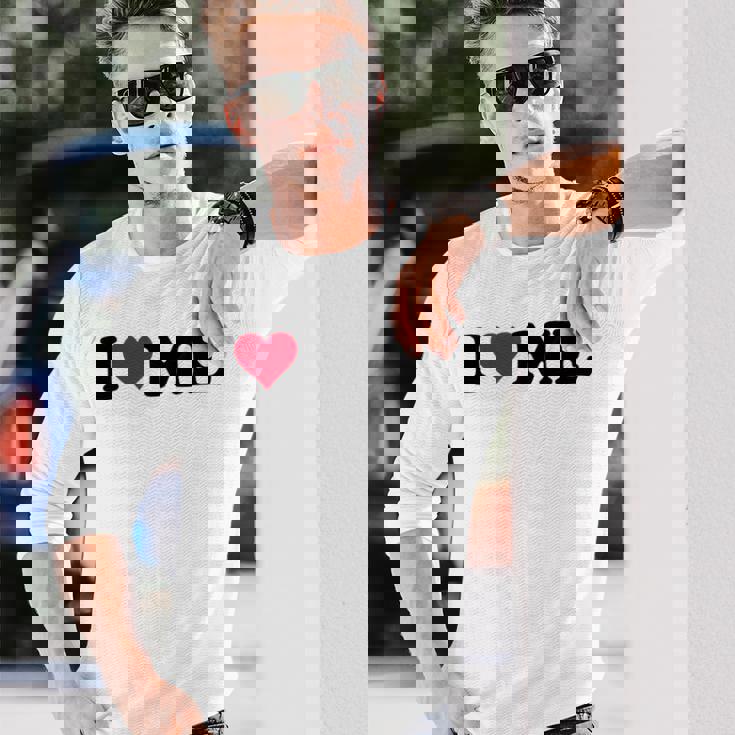 レッドハートデザイン I Love Me 長袖Tシャツ 彼への贈り物