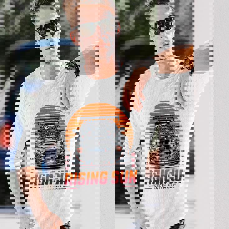 レトロ ヴィンテージ ジャパニーズjdm 東京ジャパン ドリフトレーシング サンカー 長袖Tシャツ 彼への贈り物