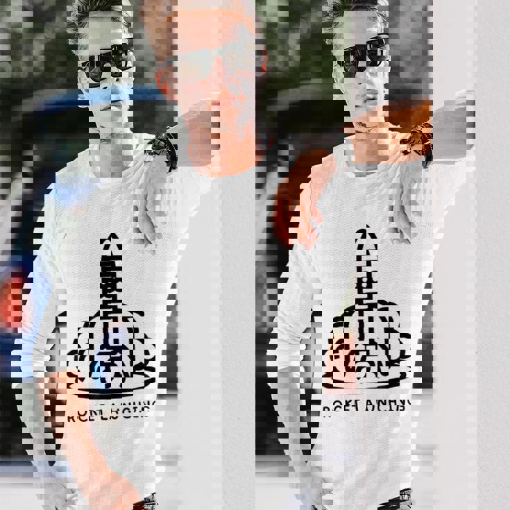 ロケット発射 長袖Tシャツ 彼への贈り物