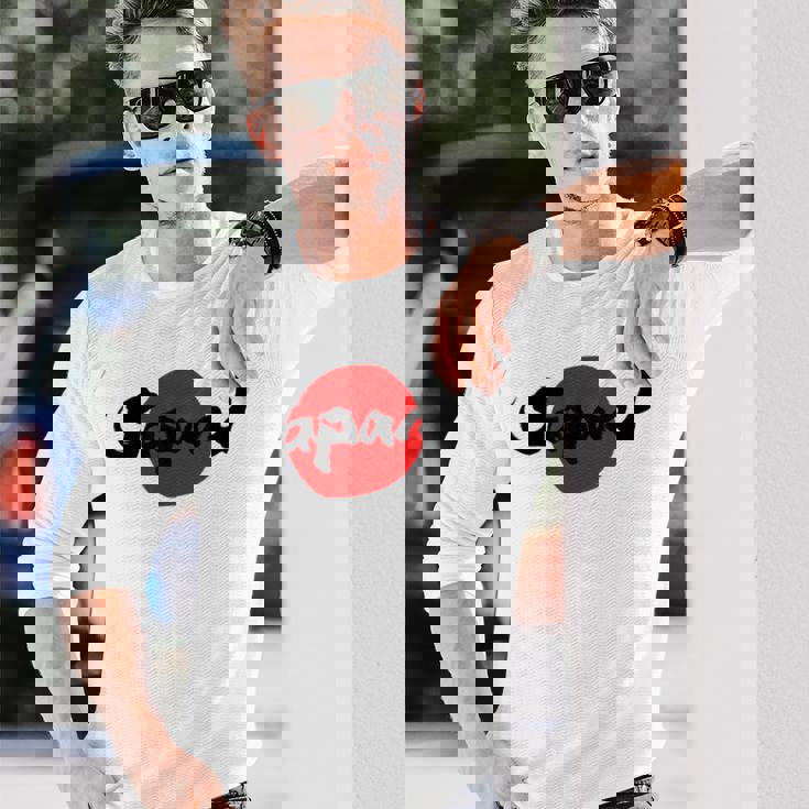 ロック パンク バンド 日本 ジャパン 日の丸 和柄 サッカー スポーツ 書 筆文字 サムライ 侍 国旗Japan 長袖Tシャツ 彼への贈り物