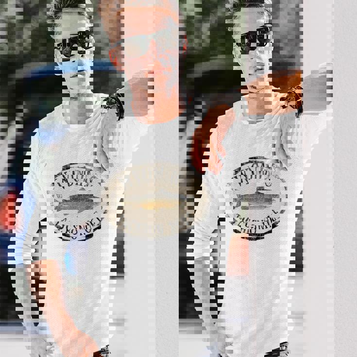 ワイオミング ジャクソン ホール トラウト 魚 フライフィッシング ビンテージ 長袖Tシャツ 彼への贈り物