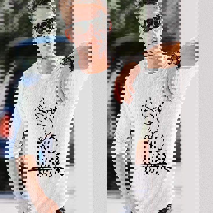 不戦の鳩 世界平和の象徴 ホープ・ハーモニー・フェスティバル No War Dove Of Wolrd Peace 長袖tシャツ 長袖Tシャツ 彼への贈り物