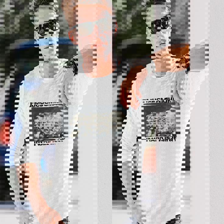 世界史で有名な反バイデン共産主義者 長袖Tシャツ 彼への贈り物