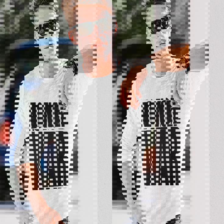 反戦 平和 イスラエル パレスチナ ウクライナ ロシア リビア シリア イエメン クルド トルコ No More War 長袖Tシャツ 彼への贈り物