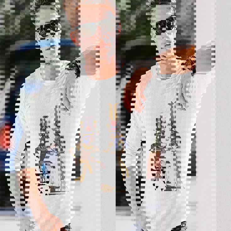 古代エジプトファラオ ツタンカーメン ツタンカーメン王 長袖Tシャツ 彼への贈り物