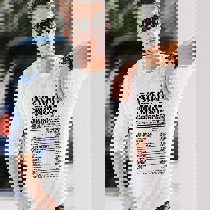 教頭栄養成分表おかしい 長袖Tシャツ 彼への贈り物