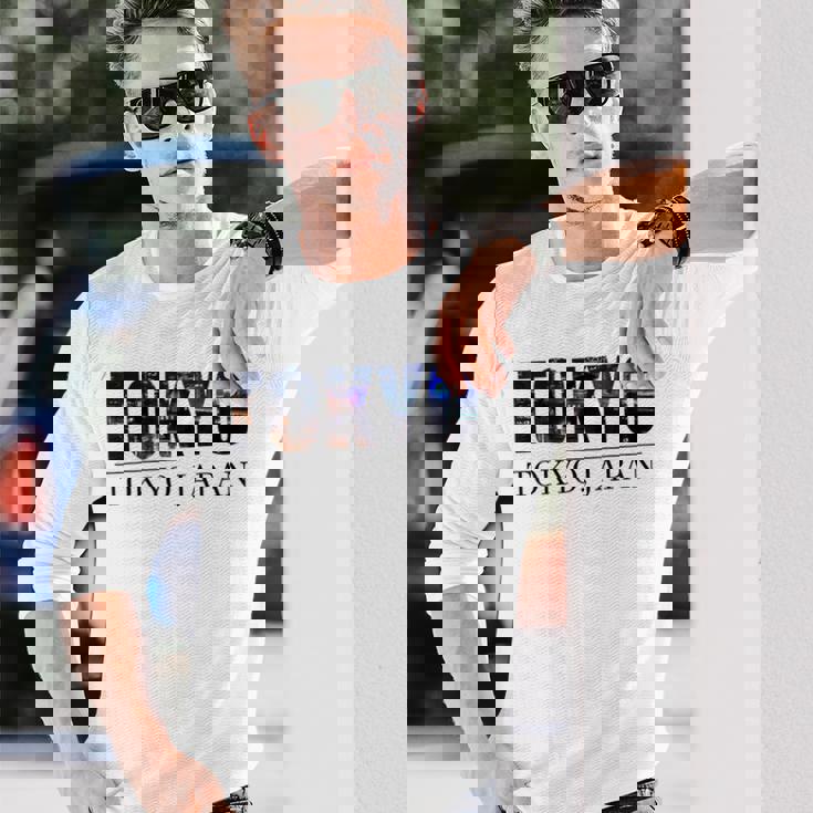 東京ジャパン メンズ レディース シティデザイン 長袖Tシャツ 彼への贈り物