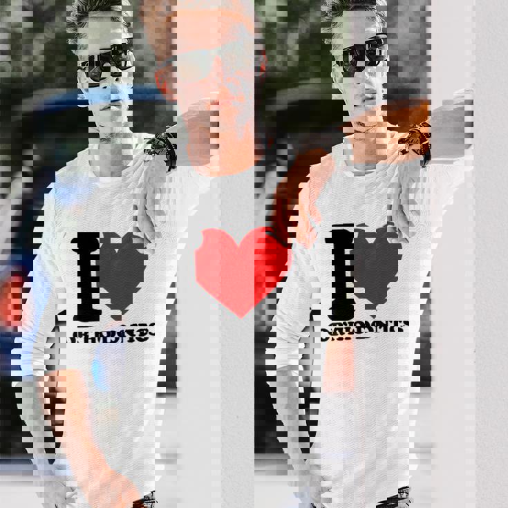 私は歯科矯正が大好きです 長袖Tシャツ 彼への贈り物